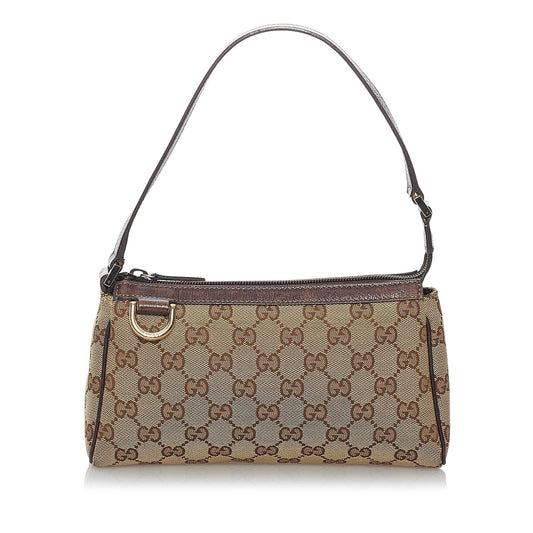 Gucci GG Abbey D-Ring Canvas Baguette