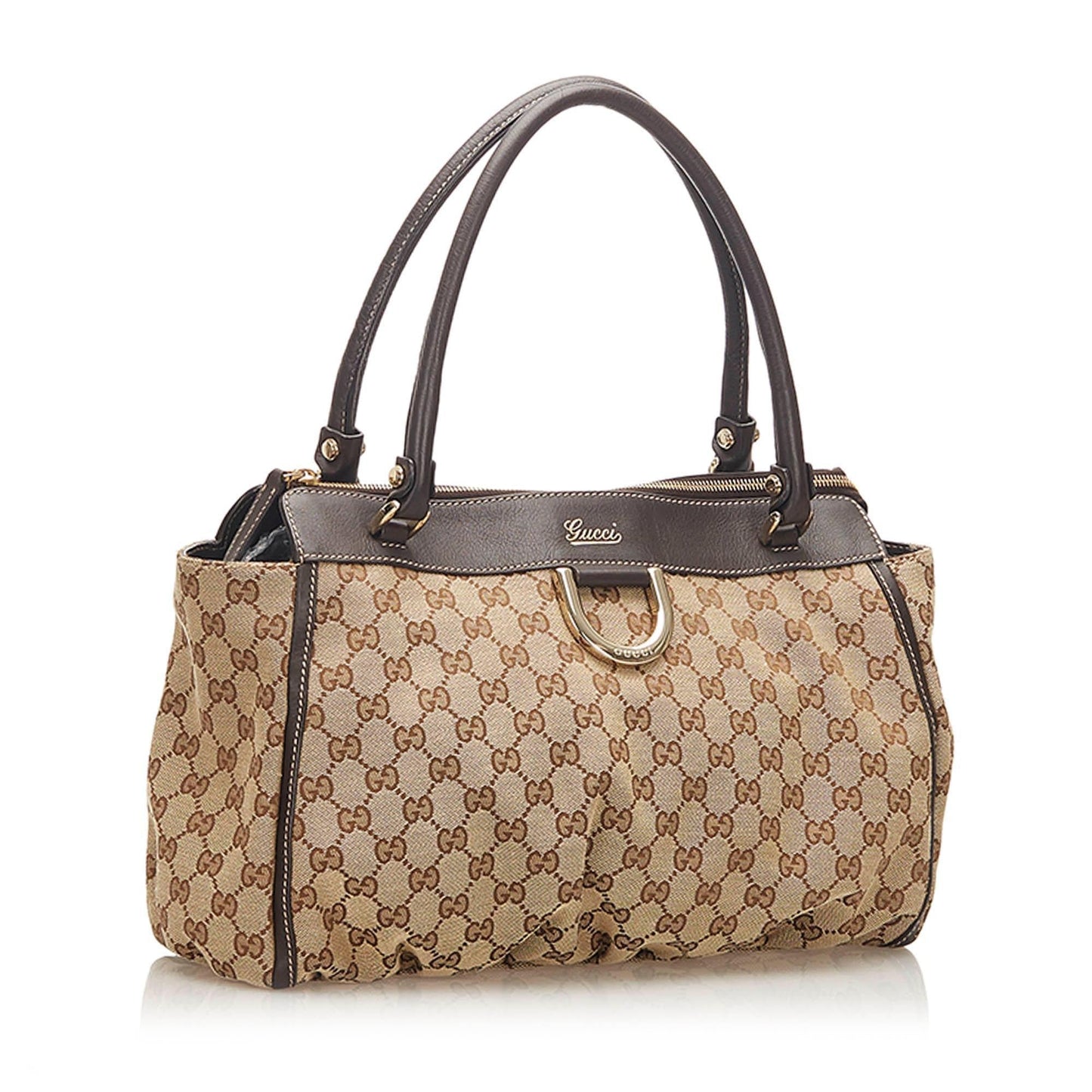 Gucci GG Abbey-D Ring Canvas Tote Bag (SHG-18453)