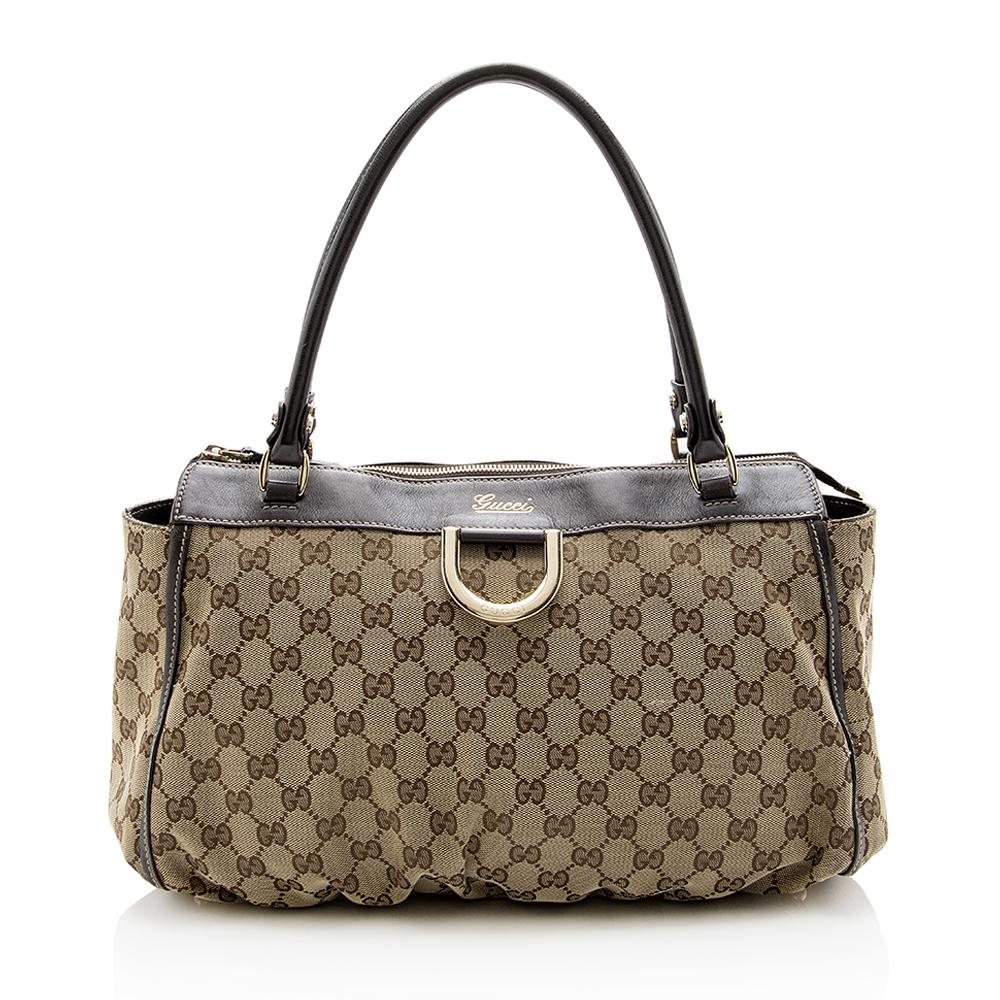 Gucci GG Canvas Abbey Zip Tote (SHF-13884)