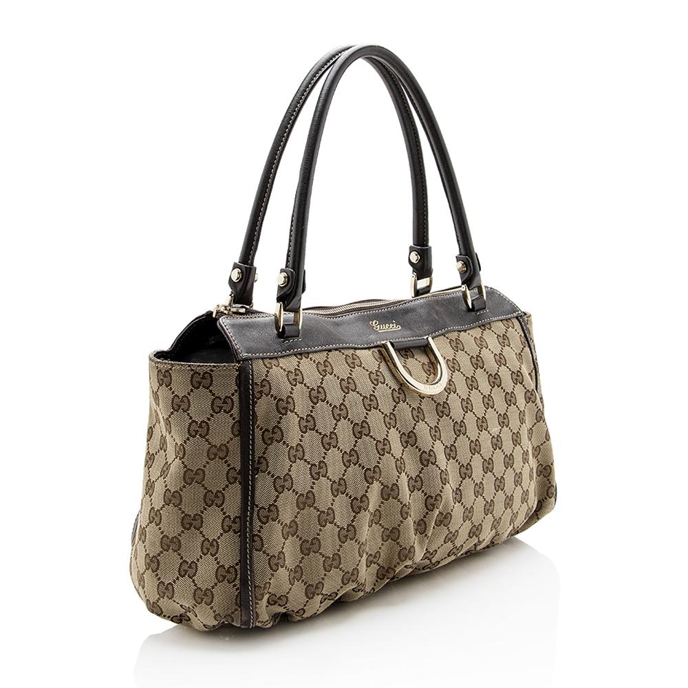 Gucci GG Canvas Abbey Zip Tote (SHF-13884)