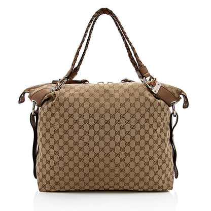 Gucci GG Canvas Bamboo Bar Large Tote - FINAL SALE