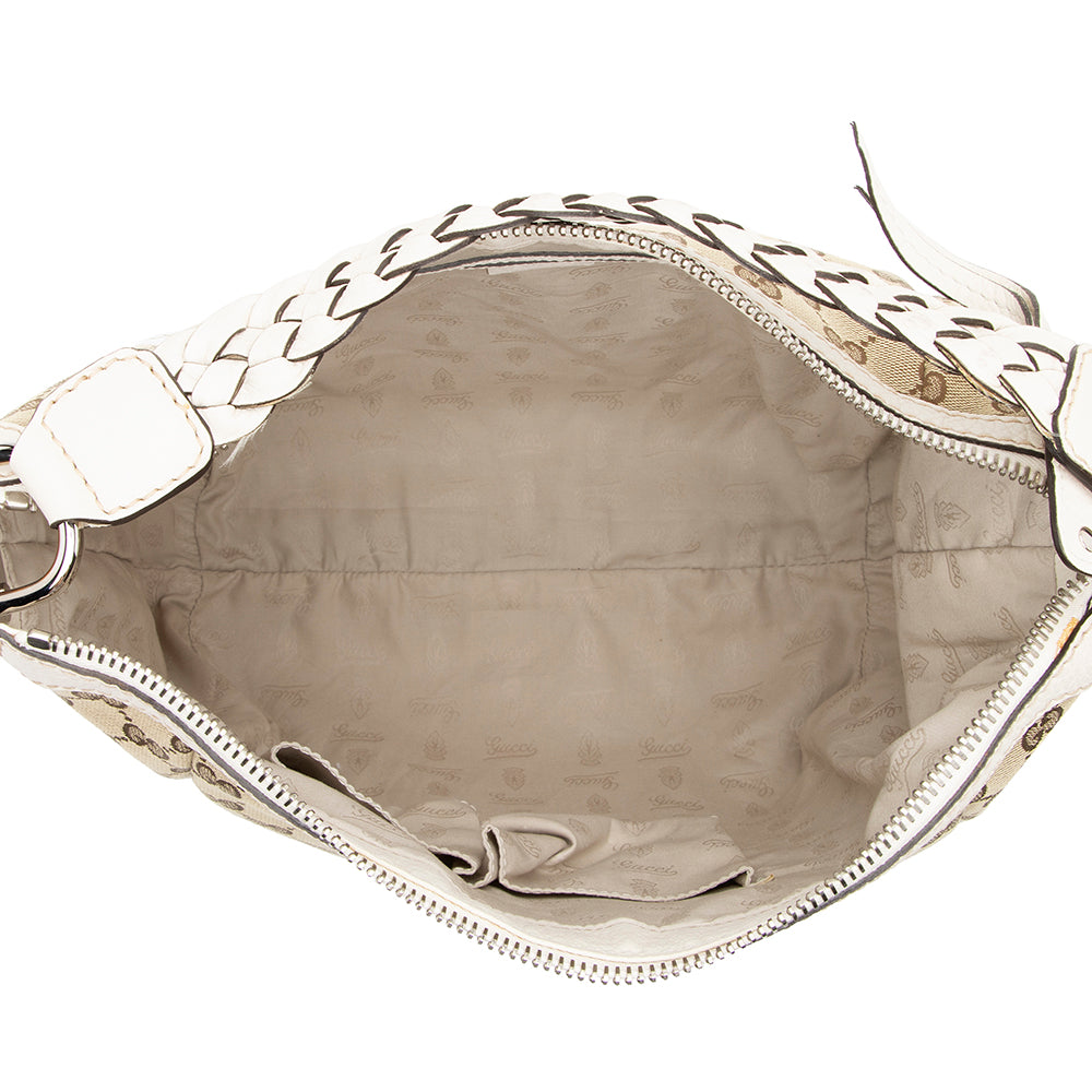 Gucci GG Canvas Bamboo Bar Medium Hobo