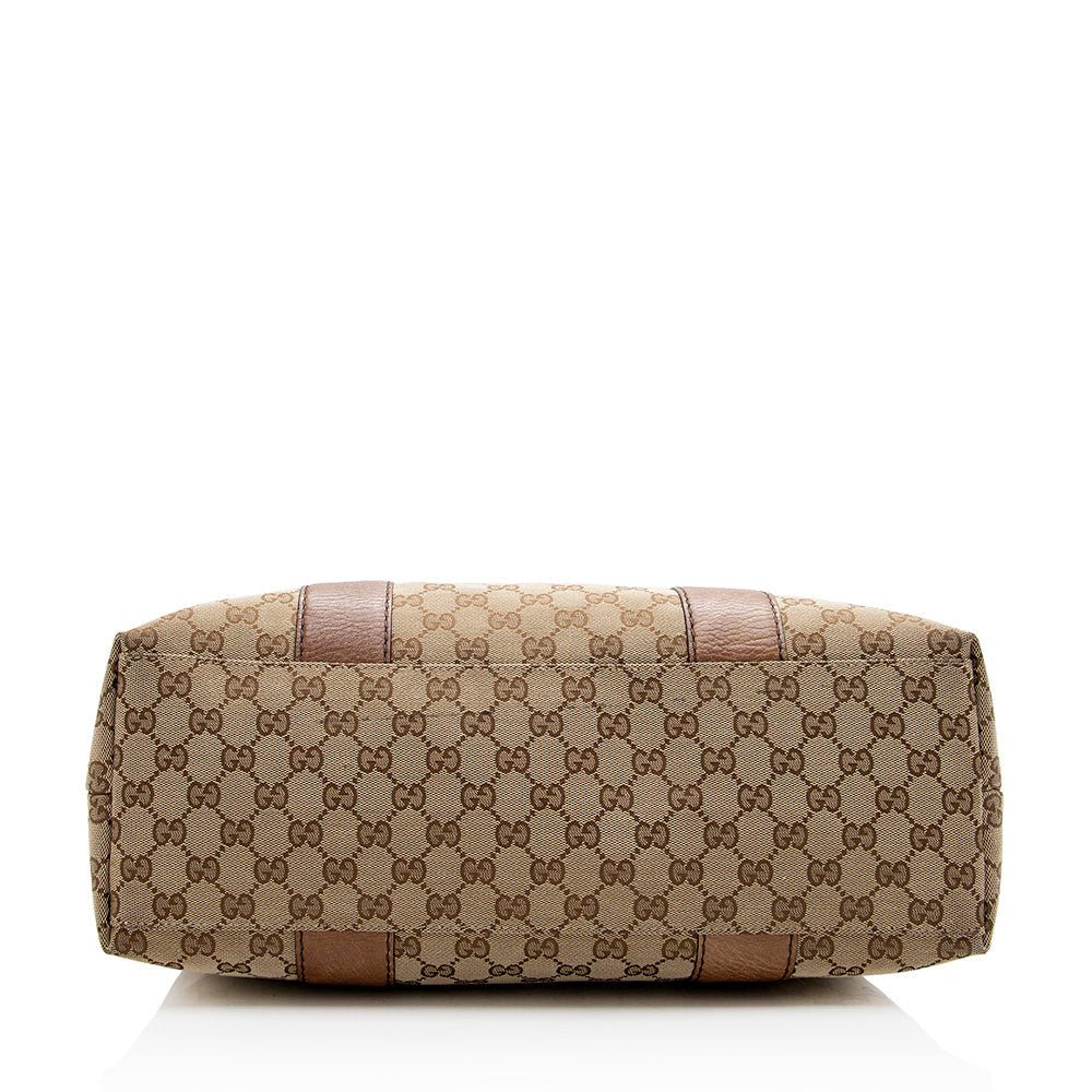 Gucci GG Canvas Bamboo Bar Medium Tote - FINAL SALE