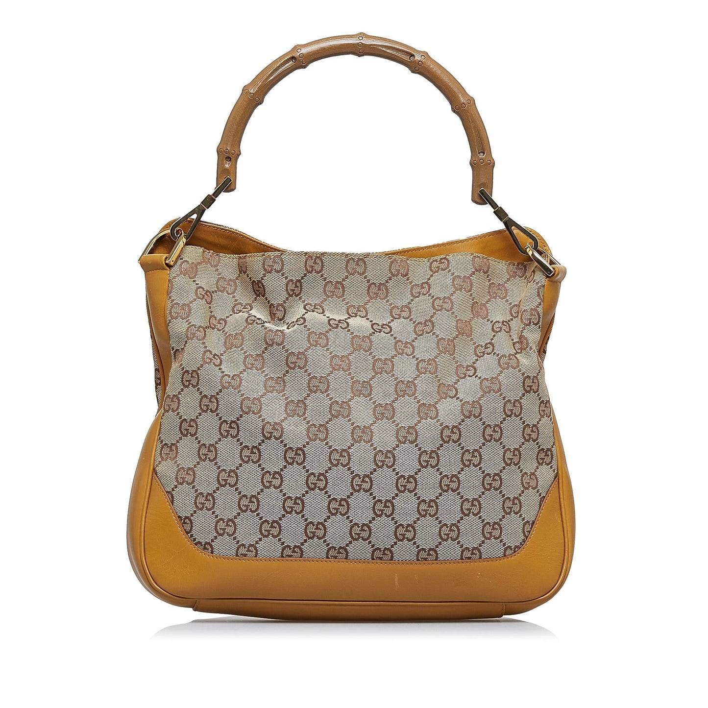 Gucci GG Canvas Bamboo Web Satchel (SHG-vNpbkC)