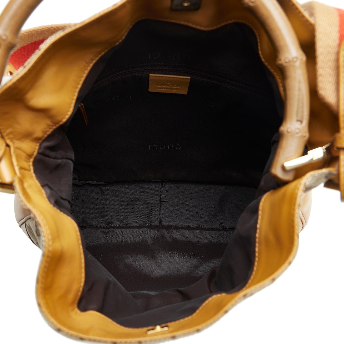Gucci GG Canvas Bamboo Web Satchel (SHG-vNpbkC)