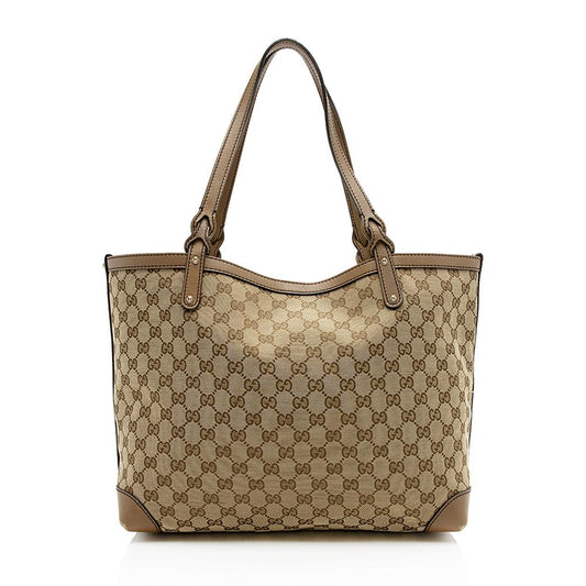 Gucci GG Canvas Craft Medium Tote (SHF-12716)