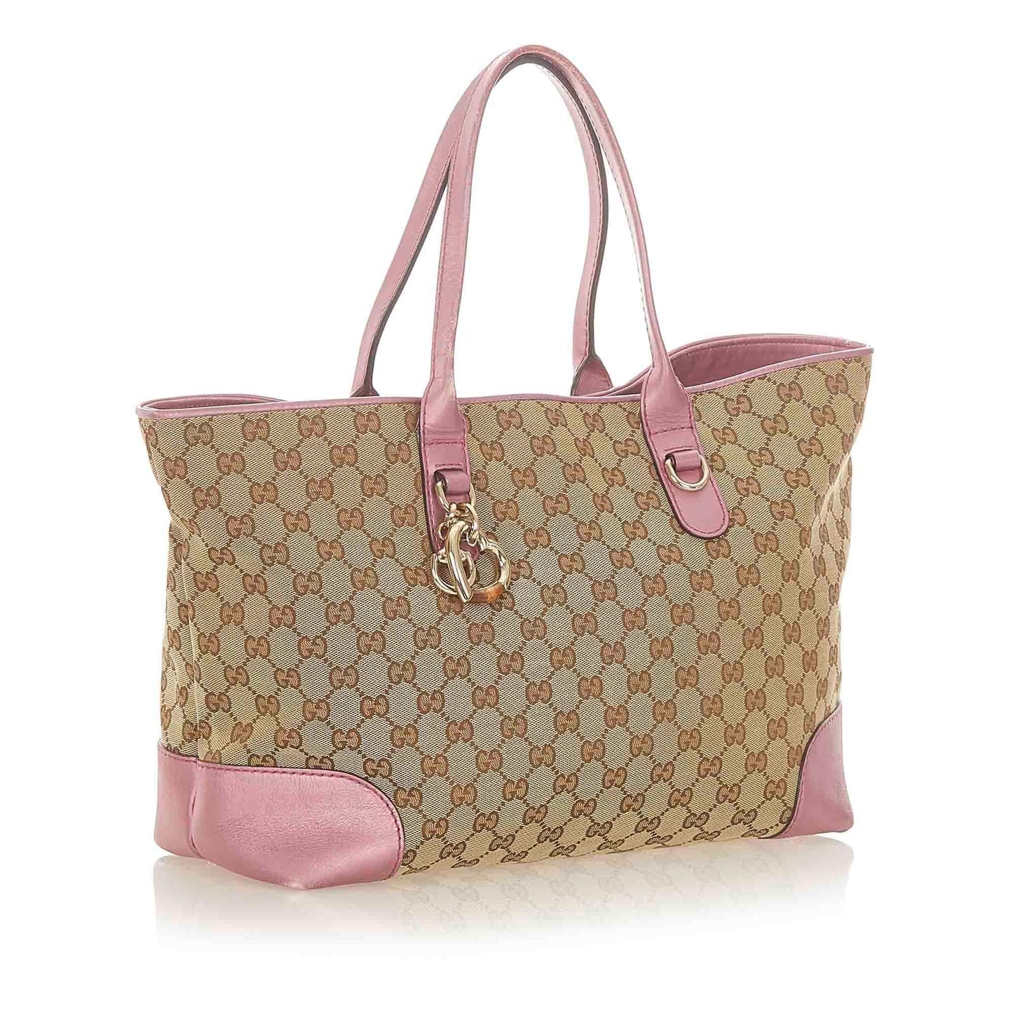 Gucci GG Canvas Heart Bit Tote Bag (SHG-20429)