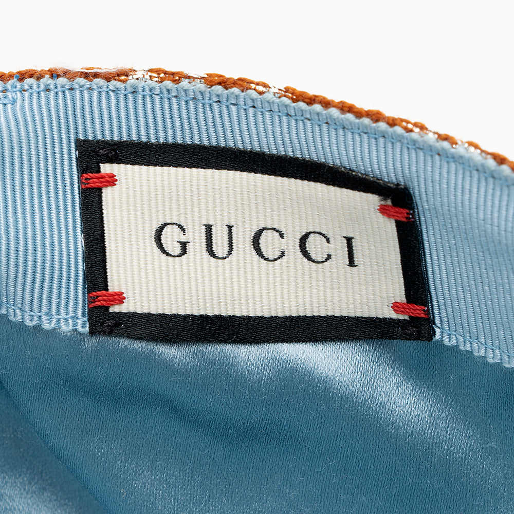Gucci GG Canvas Lame Baseball Hat - Size XL