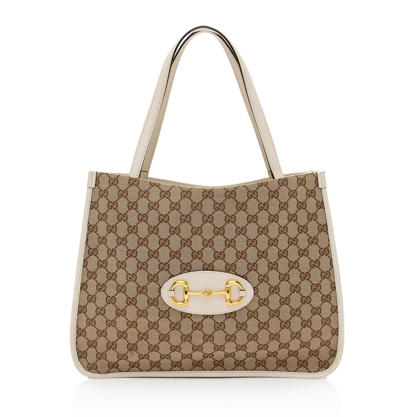 Gucci GG Canvas Leather Horsebit 1955 Tote (SHF-JmQOXy)