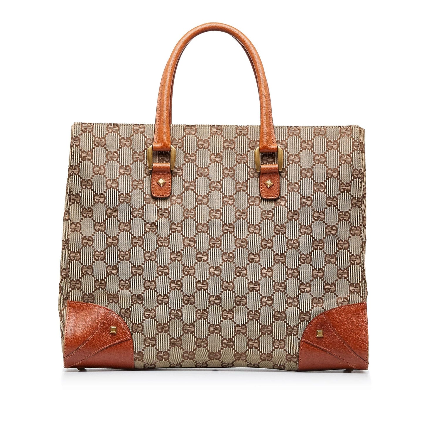 Gucci GG Canvas Nailhead Tote (SHG-WscBwZ)