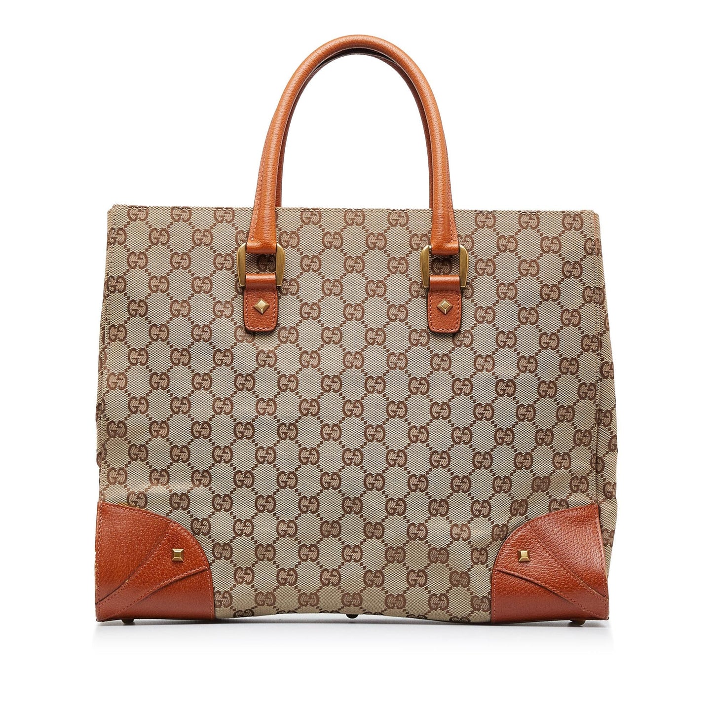 Gucci GG Canvas Nailhead Tote (SHG-WscBwZ)