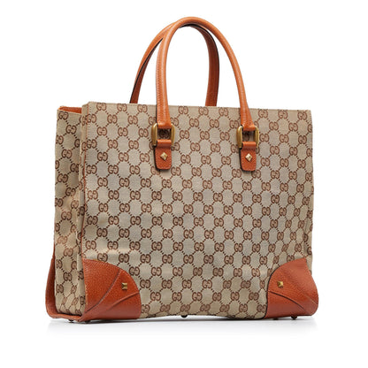 Gucci GG Canvas Nailhead Tote (SHG-WscBwZ)