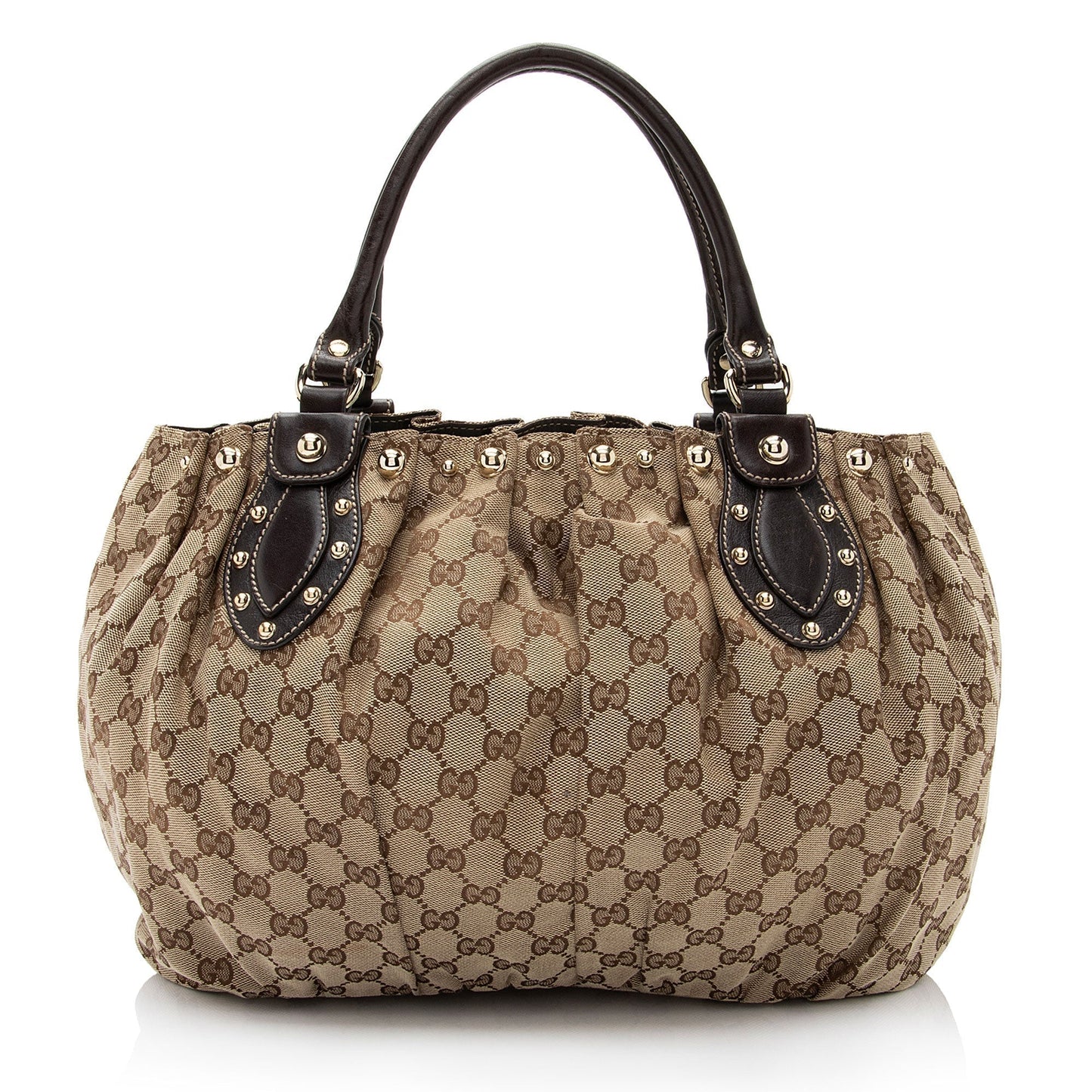 Gucci GG Canvas Studded Pelham Small Tote (SHF-7KOZII)