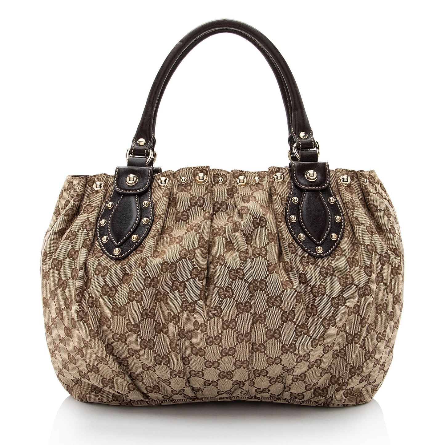 Gucci GG Canvas Studded Pelham Small Tote (SHF-7KOZII)