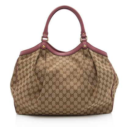 Gucci GG Canvas Sukey Large Tote (SHF-mg538S)