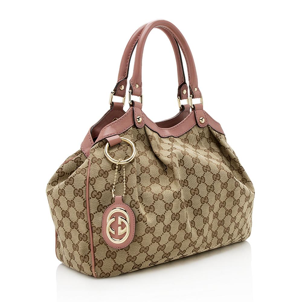 Gucci GG Canvas Sukey Medium Tote (SHF-12944)