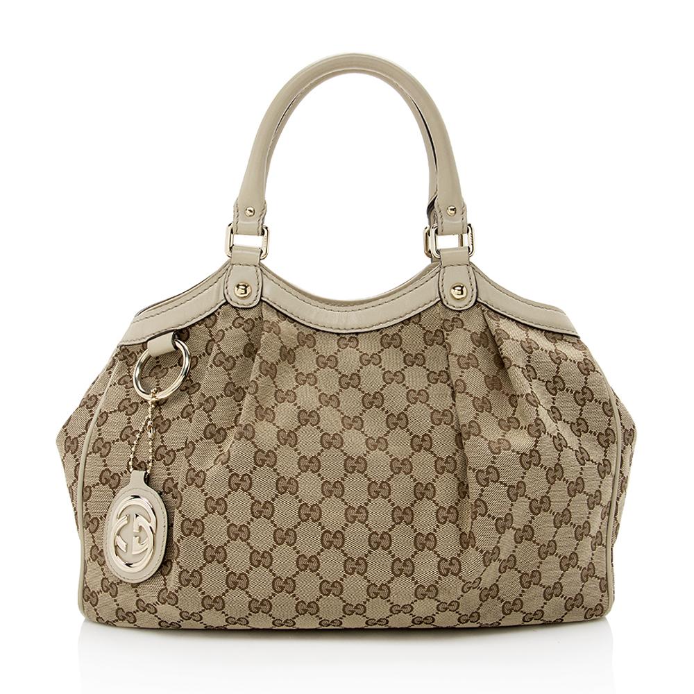 Gucci GG Canvas Sukey Medium Tote (SHF-13827)