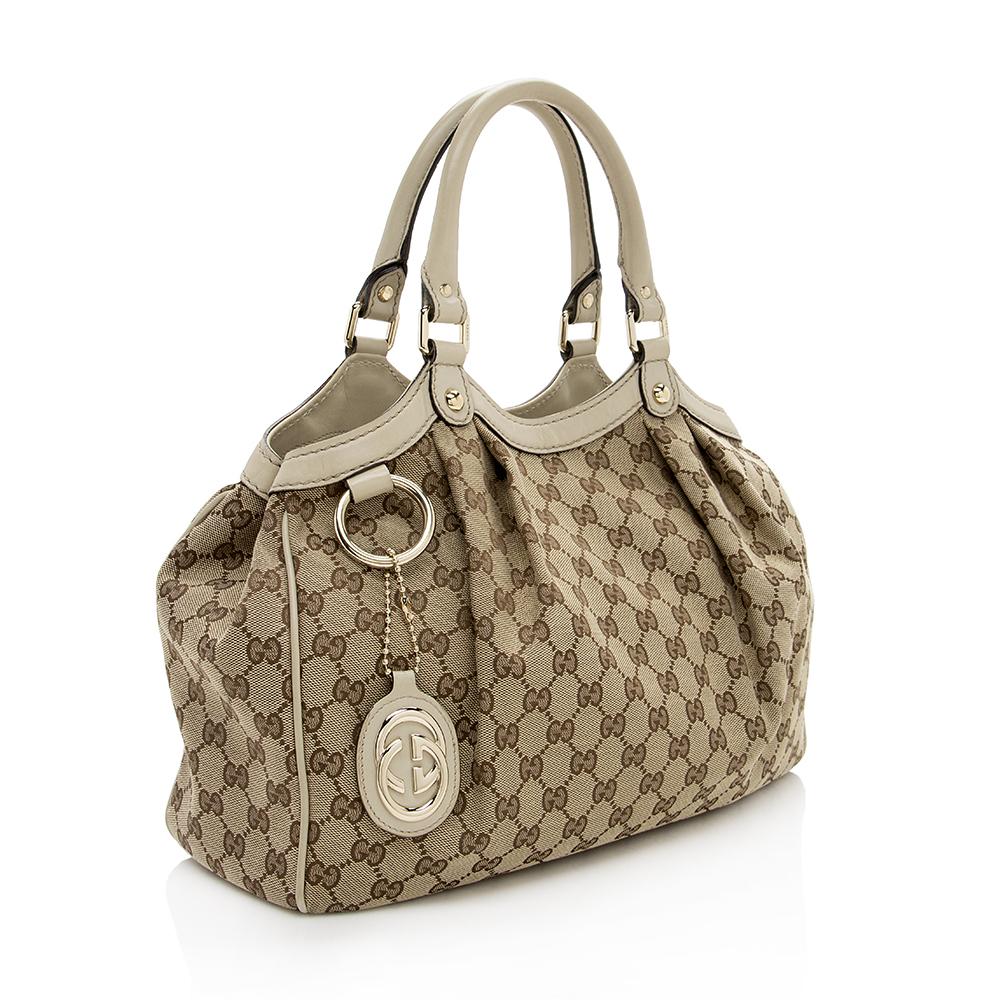 Gucci GG Canvas Sukey Medium Tote (SHF-13827)