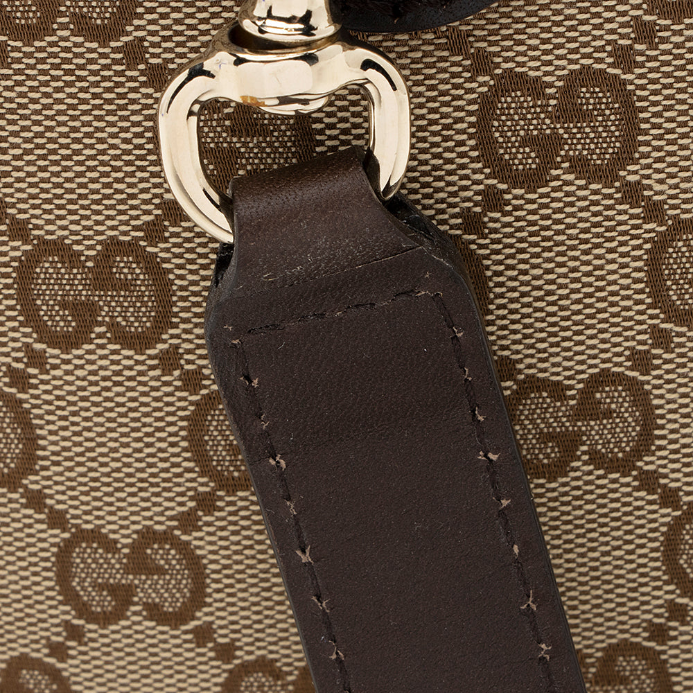 Gucci GG Canvas Vintage Web Medium Boston Bag
