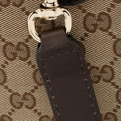 Gucci GG Canvas Vintage Web Medium Boston Bag