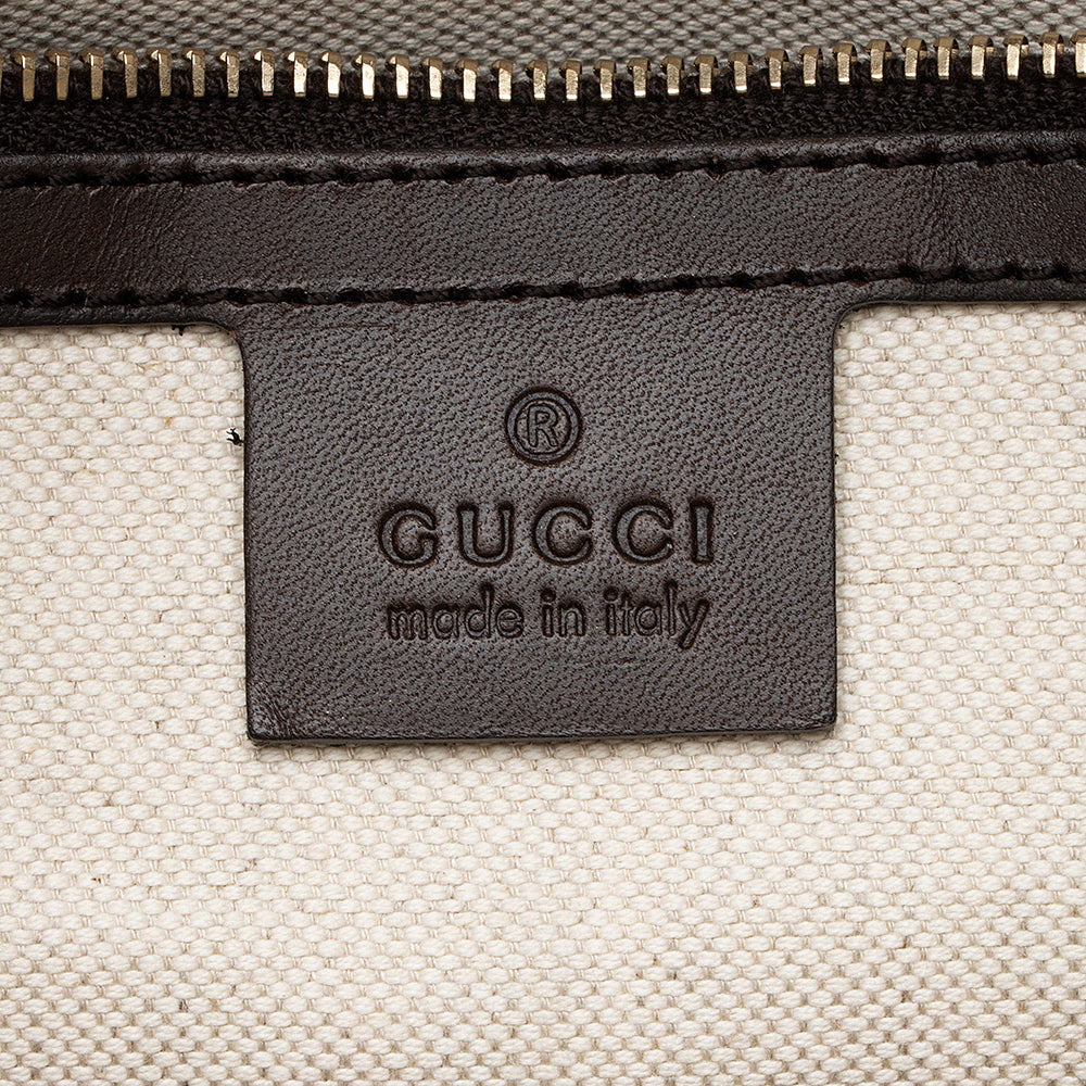 Gucci GG Canvas Vintage Web Medium Boston Bag