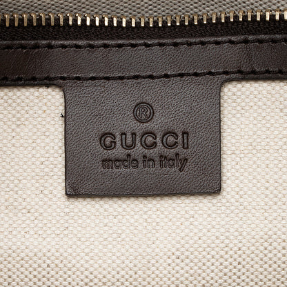 Gucci GG Canvas Vintage Web Medium Boston Bag
