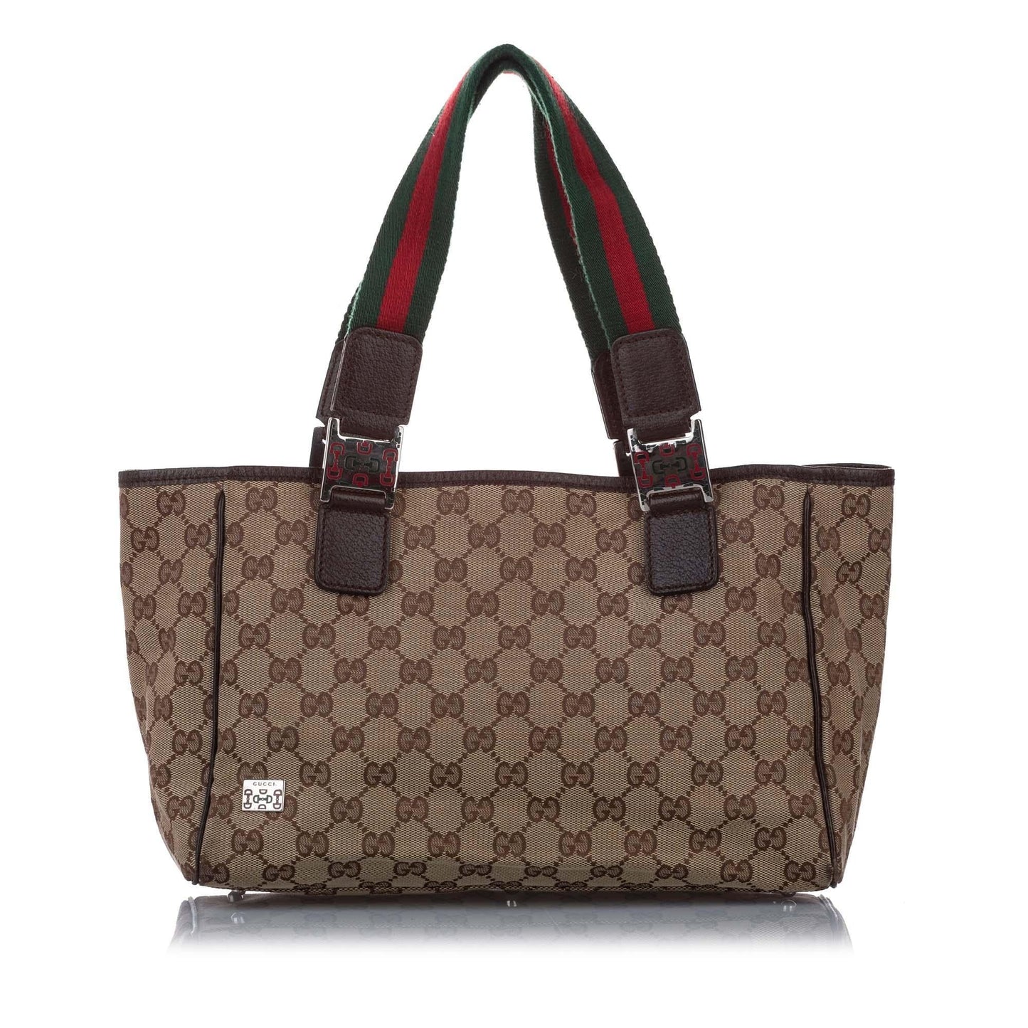 Gucci GG Canvas Web Tote Bag (SHG-15279)