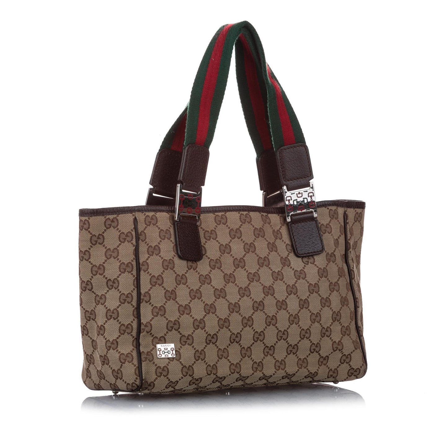 Gucci GG Canvas Web Tote Bag (SHG-15279)