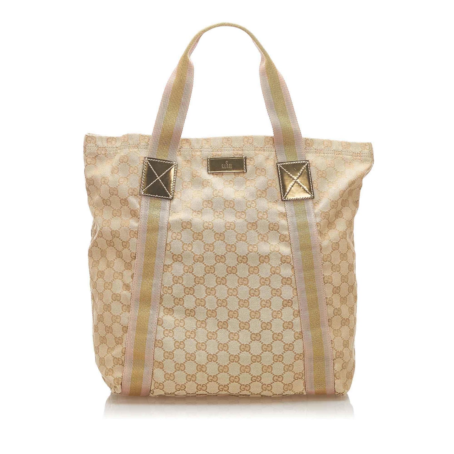 Gucci GG Canvas Web Tote Bag (SHG-18086)