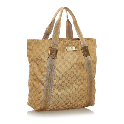 Gucci GG Canvas Web Tote Bag