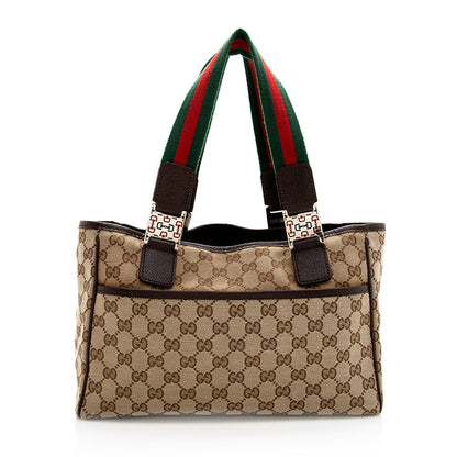 Gucci GG Canvas Web Tote