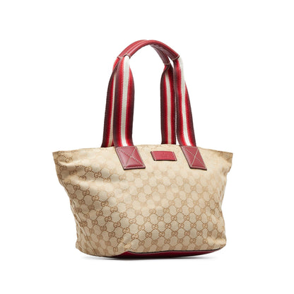 Gucci GG Canvas Web Tote (SHG-8h9gZP)