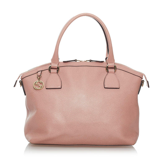 Gucci GG Charm Dome Leather Satchel