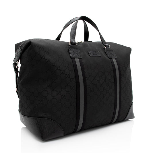 Gucci GG Nylon Travel Duffle Bag (SHF-QIDbW5)