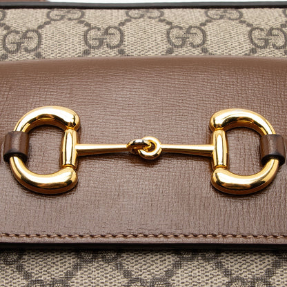 Gucci GG Supreme 1955 Horsebit Small Shoulder Bag (SHF-o9bVc1)