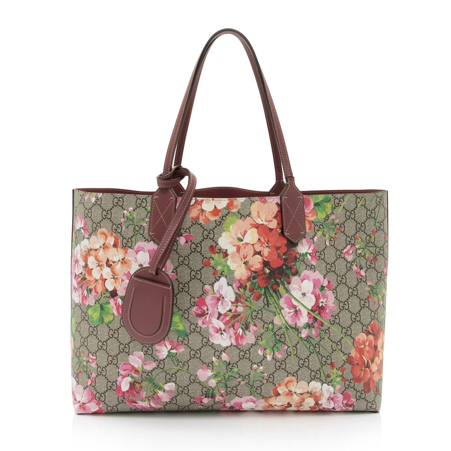 Gucci GG Supreme Blooms Reversible Medium Tote - FINAL SALE (SHF-h10GpL)