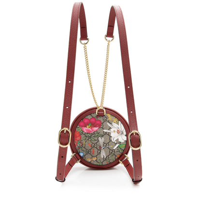 Gucci GG Supreme Flora Round Mini Backpack