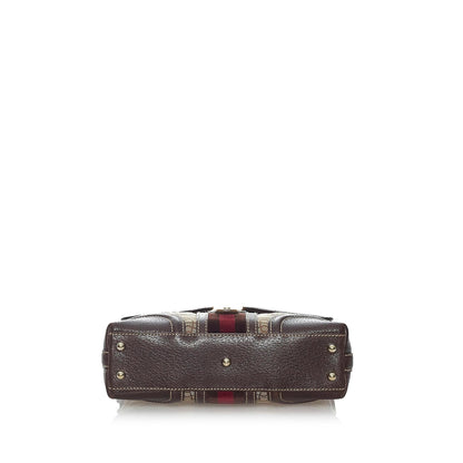 Gucci Horsebit Canvas Web Treasure Shoulder Bag