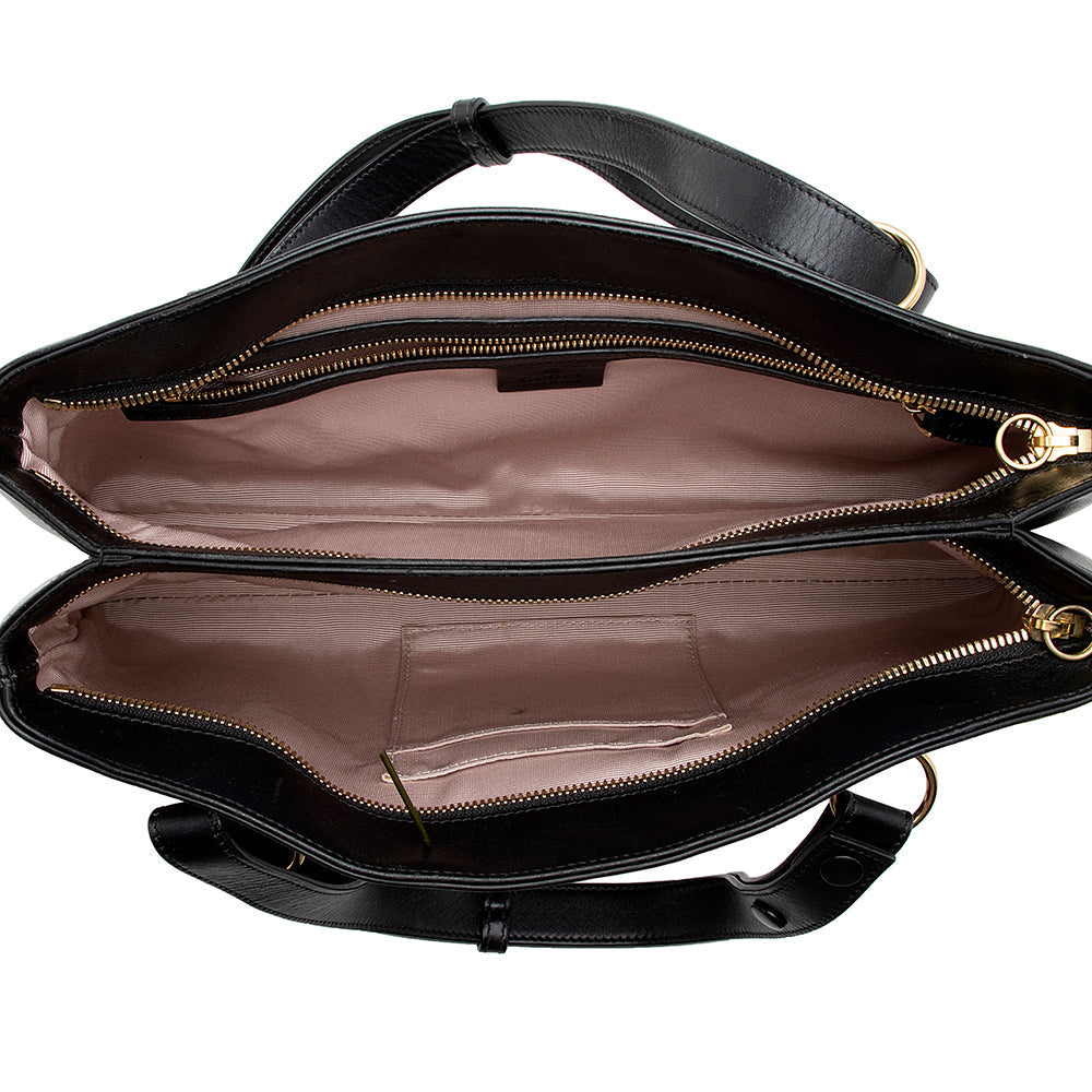 Gucci Leather Arli Large Top Handle Satchel - FINAL SALE