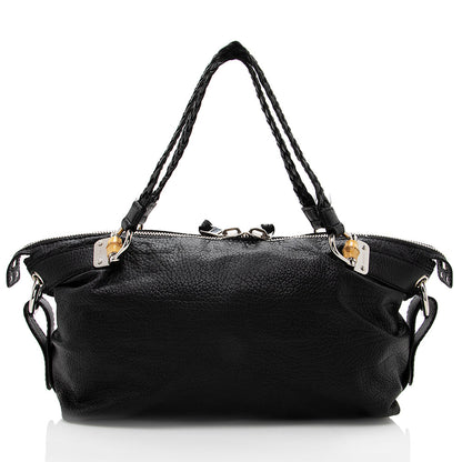 Gucci Leather Bamboo Bar Medium Tote