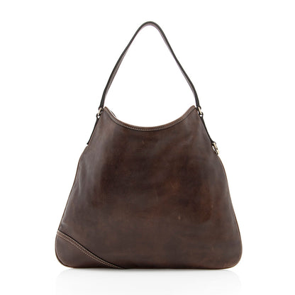 Gucci Leather Britt Medium Hobo