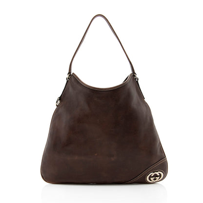 Gucci Leather Britt Medium Hobo