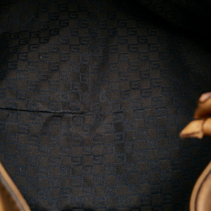 Gucci Leather Drawstring Tote Bag