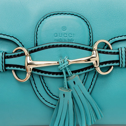 Gucci Leather Emily Small Chain Shoulder Bag (SHF-C1Ky8i)
