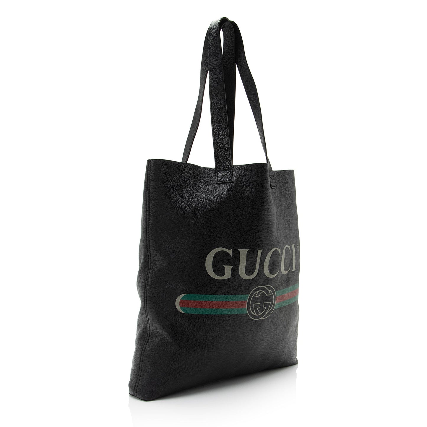 Gucci Leather Logo Vertical Large Shopping Tote (SHF-uN5Aa4)