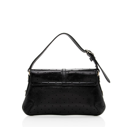 Gucci Leather Perforated Reins Pochette