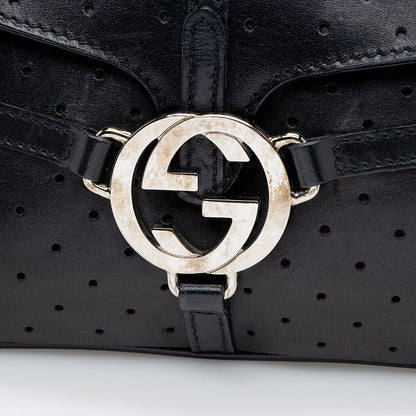 Gucci Leather Perforated Reins Pochette