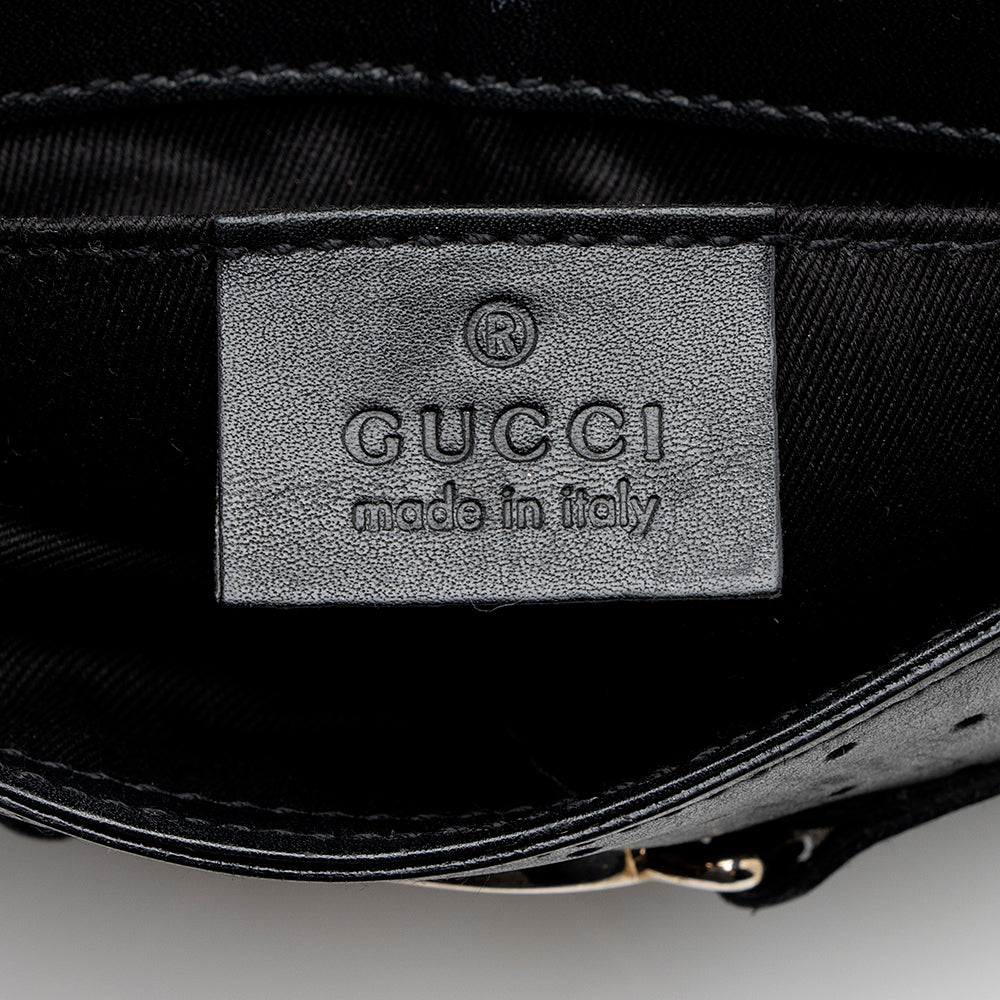 Gucci Leather Perforated Reins Pochette