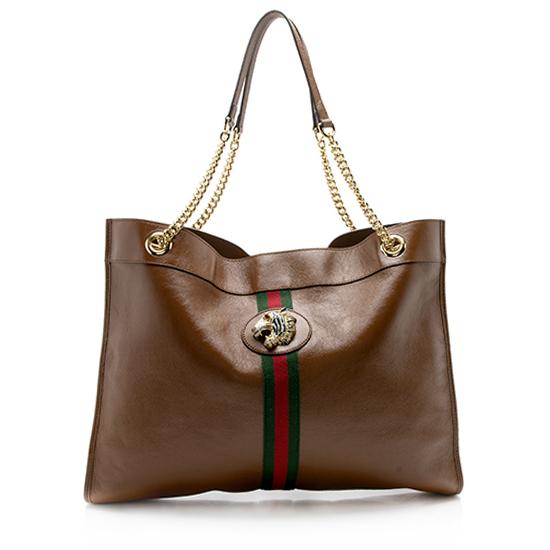 Gucci Leather Rajah Large Tote