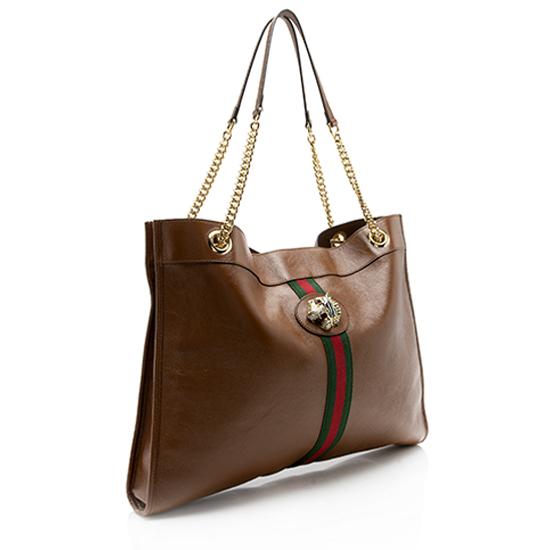 Gucci Leather Rajah Large Tote